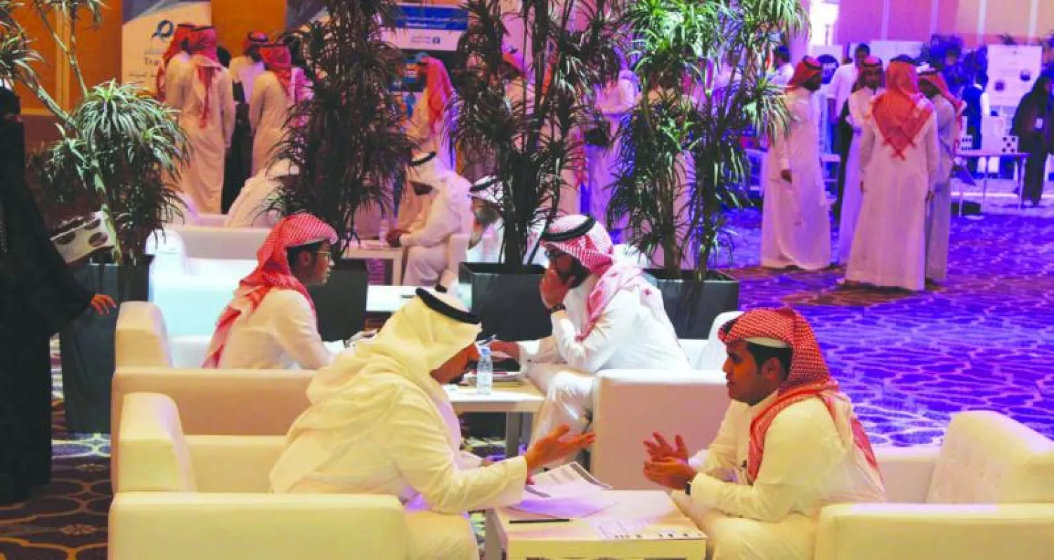 جانب من فعاليات  وورش عمل مبادرة «سوق المواهب»  على مدار يومين في الرياض («الشرق الأوسط»)