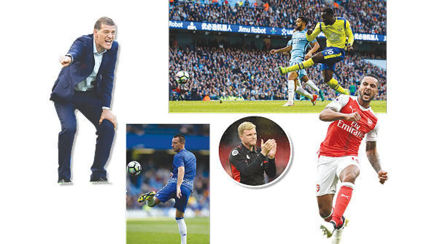 والكوت «اللغز» يسجل لأرسنال ويصوم مع المنتخب (أ.ف.ب) - لوكاكو يسجل في مرمى سيتي هدفًا أكد قيمته كمهاجم (رويترز) - هوي طوّر فريق بورنموث  بشكل ملحوظ (رويترز) - جون تيري سيواجه صعوبة للعودة لقلب دفاع تشيلسي (رويترز) -  بيليتش  أعاد تنظيم  وستهام فحصد الفوز (أ.ف.ب)