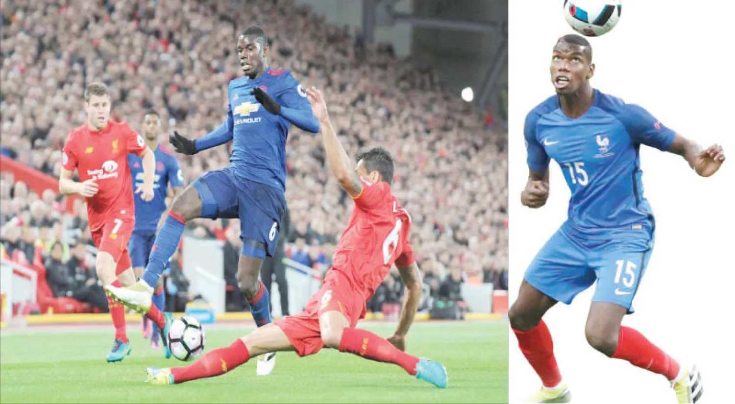 أداء بوغبا مع منتخب فرنسا ما زال يحمل بعض الجماليات («الشرق الأوسط») - واصل بوغبا أداءه غير المقنع في مواجهة ليفربول الأخيرة (إ.ب.أ)