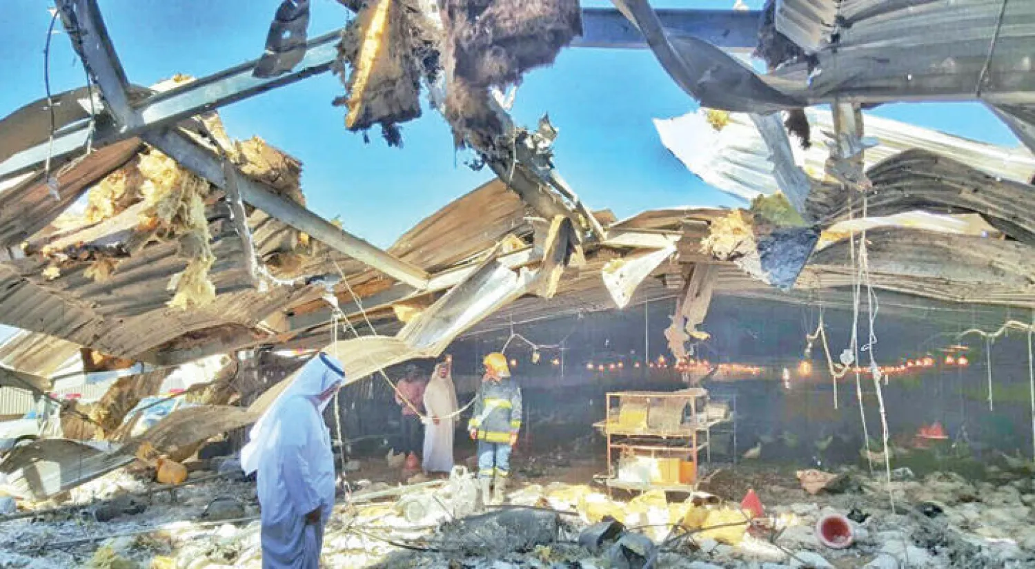 جانب من آثار قصف الحوثيين على المدنيين في مدينة نجران جنوب السعودية (واس)