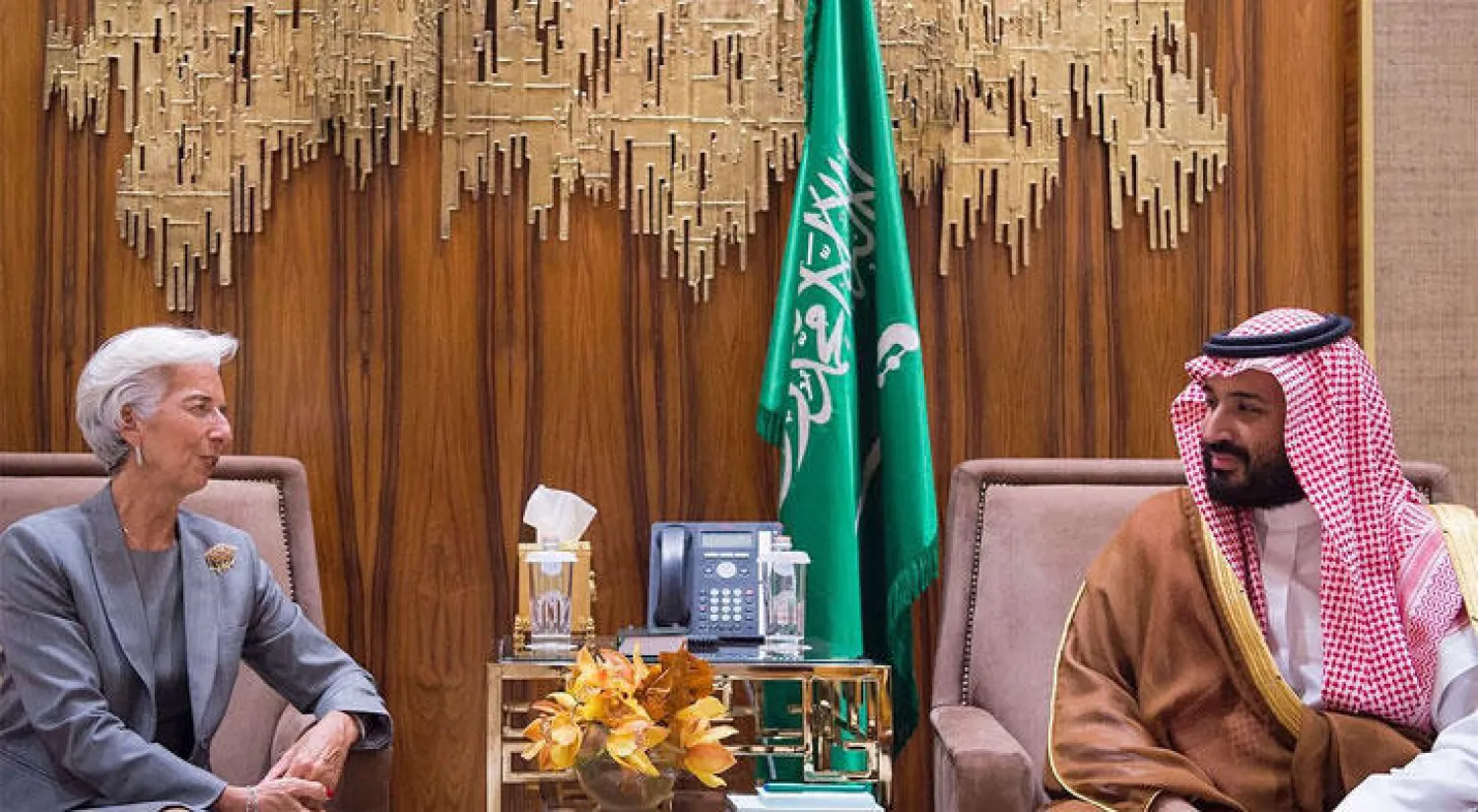 ولي ولي العهد السعودي يلتقي مديرة عام صندوق النقد الدولي
