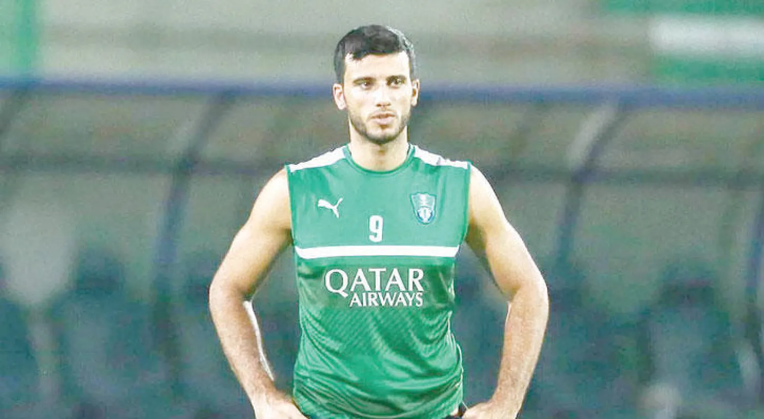 عمر السومة خلال تدريبات الأهلي (المركز الإعلامي للنادي الأهلي)