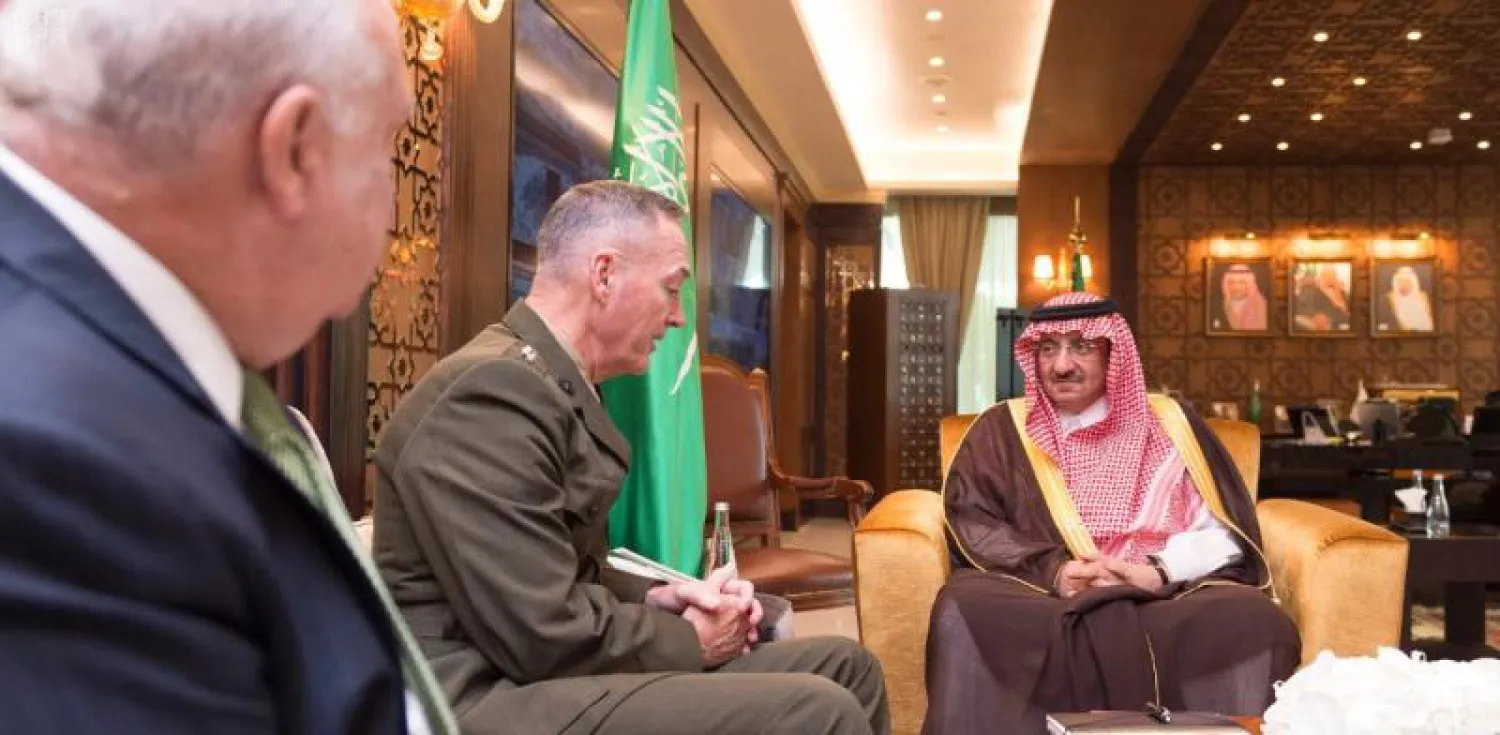 ولي العهد السعودي يبحث تعزيز التعاون الأمني مع رئيس هيئة الأركان الأميركية