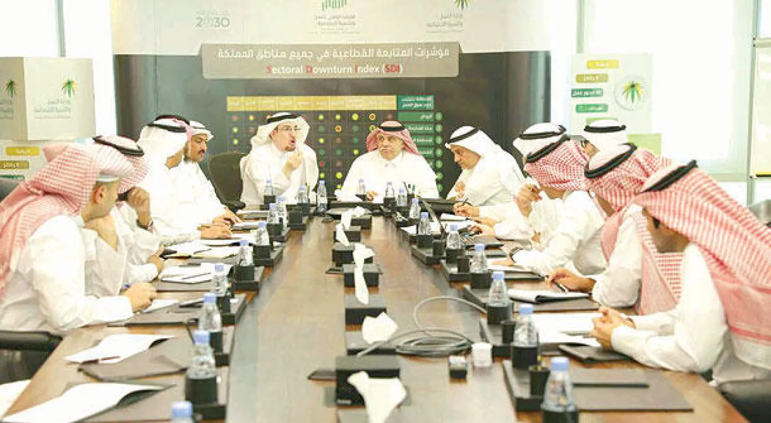 وزيرا العمل والتنمية الاجتماعية والتجارة والاستثمار خلال الاجتماع