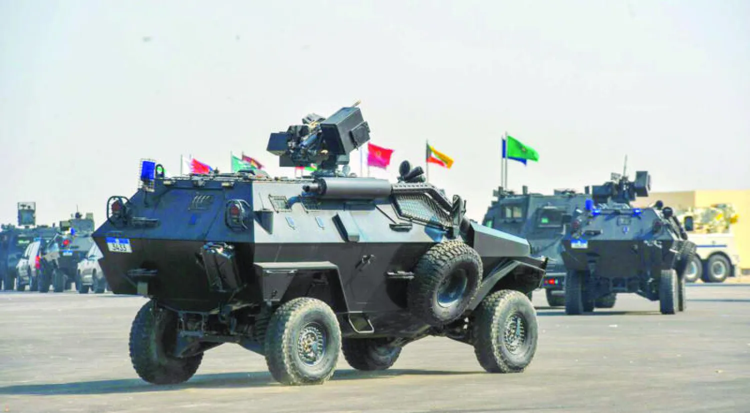 جانب من تمارين «أمن الخليج العربي1» العسكرية المنعقدة في البحرين ({الشرق الأوسط})