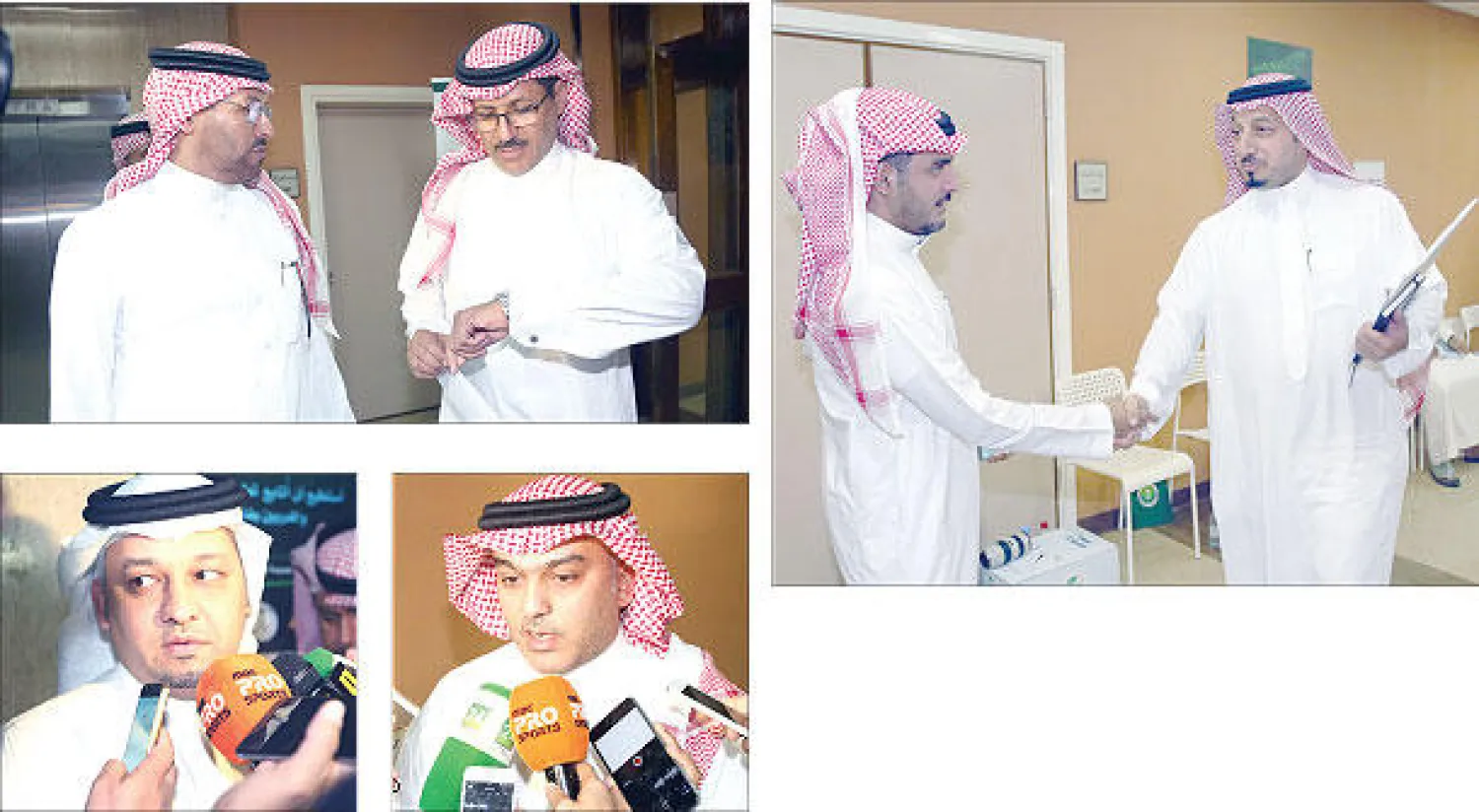 ياسر المسحل.. أبرز المرشحين لمنصب نائب الرئيس  - خالد المعمر.. فاجأ منافسيه بتقديم أوراقه أمس - سلمان المالك.. اسم جديد على عالم الانتخابات - عادل عزت.. مدعوم وبشكل قوي من قبل هيئة الرياضة (تصوير: سعد الدوسري)