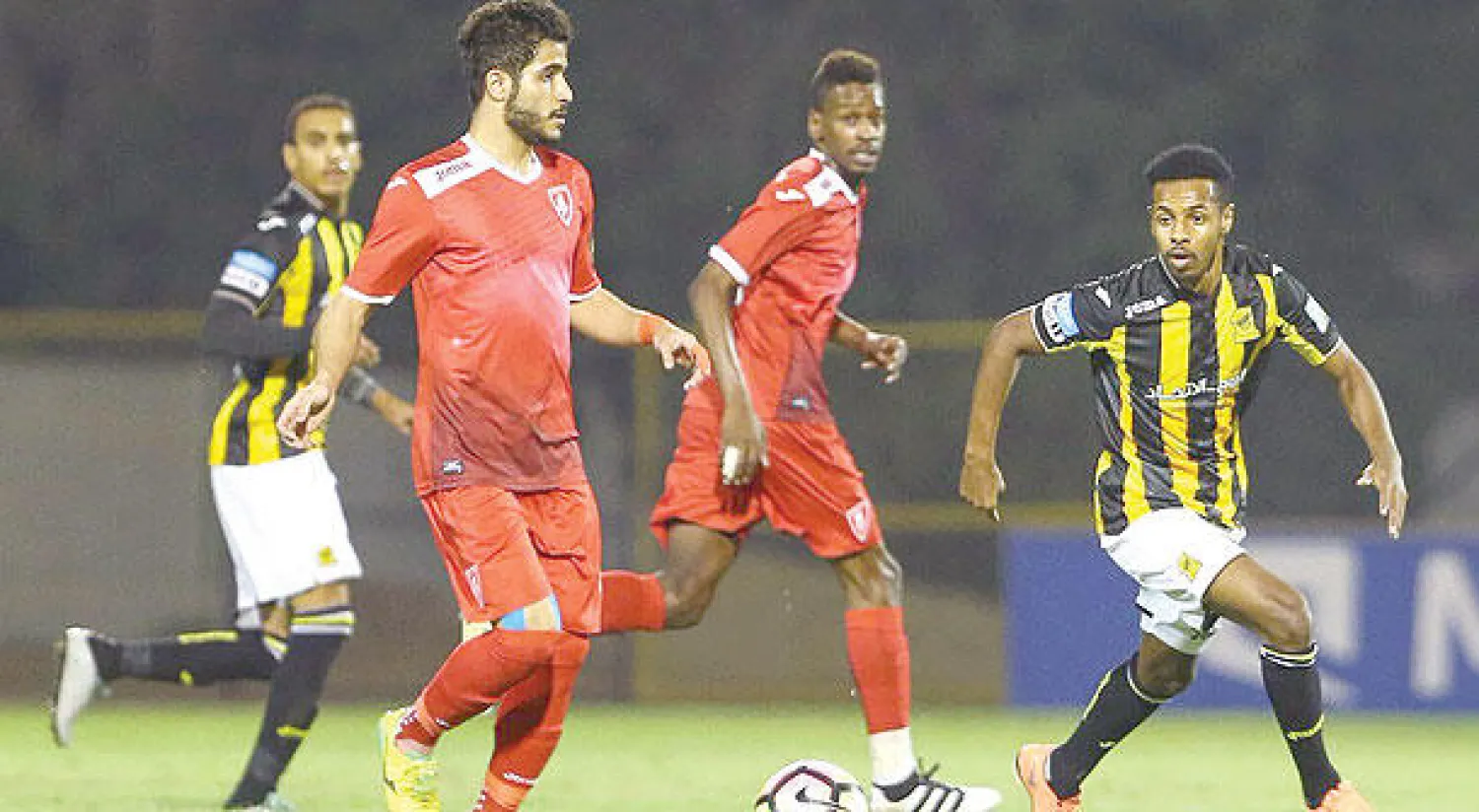 من ودية الاتحاد والوحدة أمس (المركز الإعلامي بنادي الاتحاد)