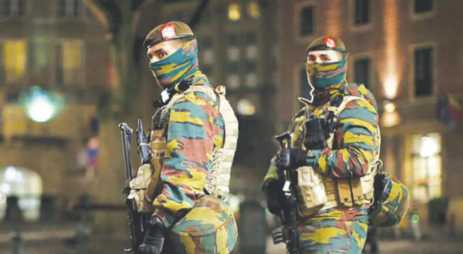 إجراءات أمنية في شوارع بروكسل عقب هجمات مارس الماضي («الشرق الأوسط»)