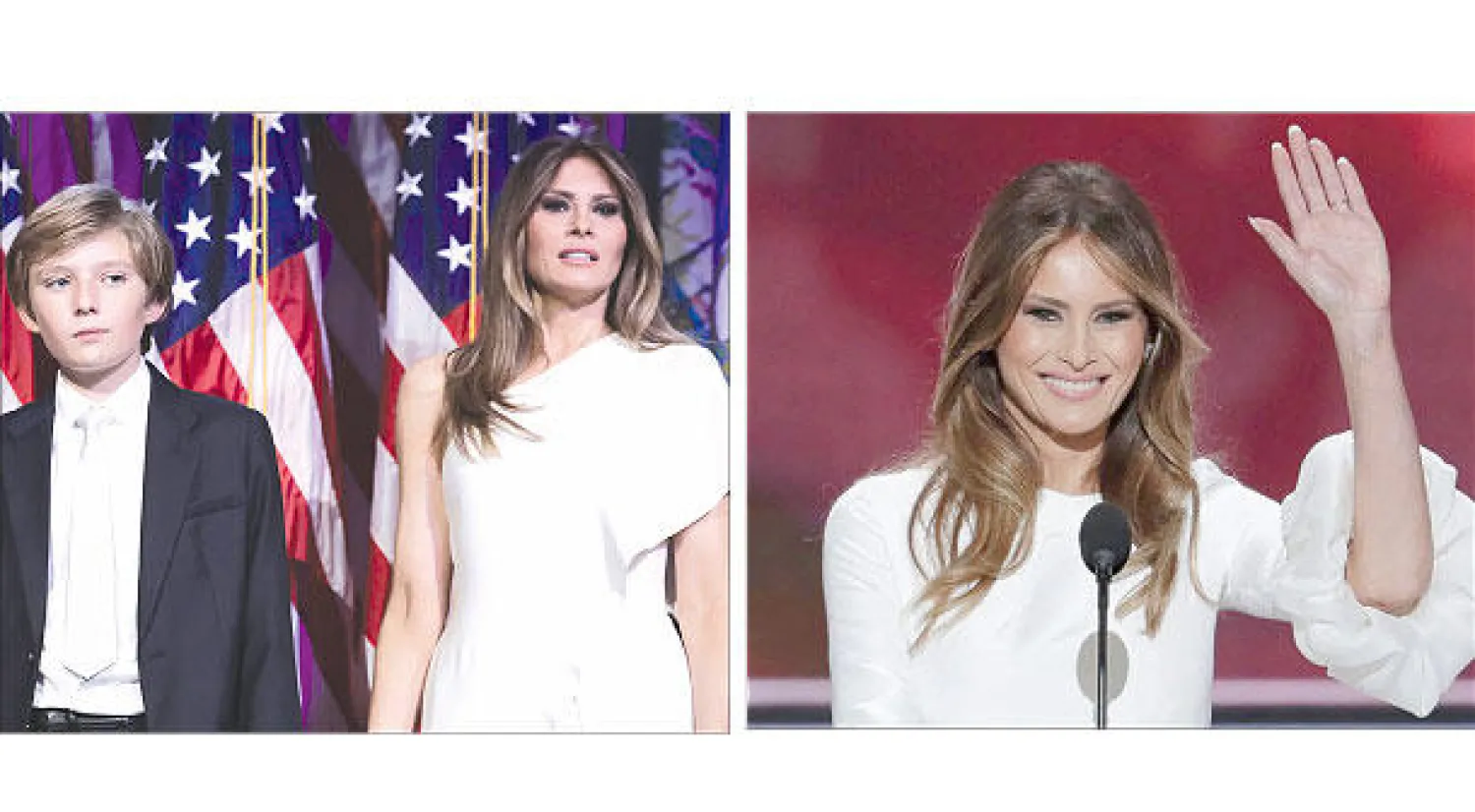 ميلانيا ترامب - ميلانيا ترامب مع ابنها بارون  (أ.ف.ب)