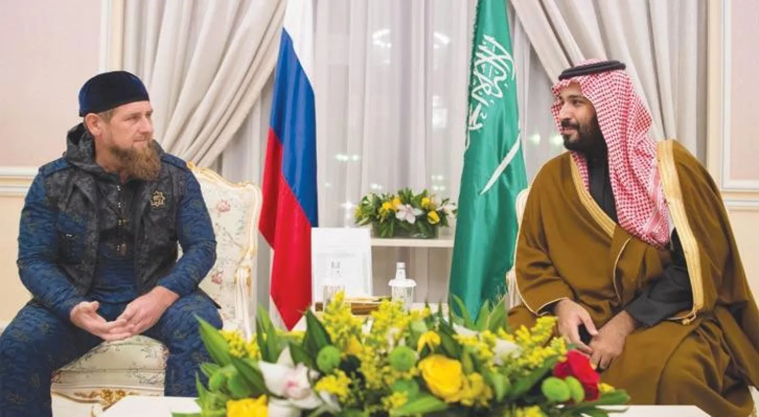 ولي ولي العهد السعودي لدى لقائه الرئيس الشيشاني (واس)