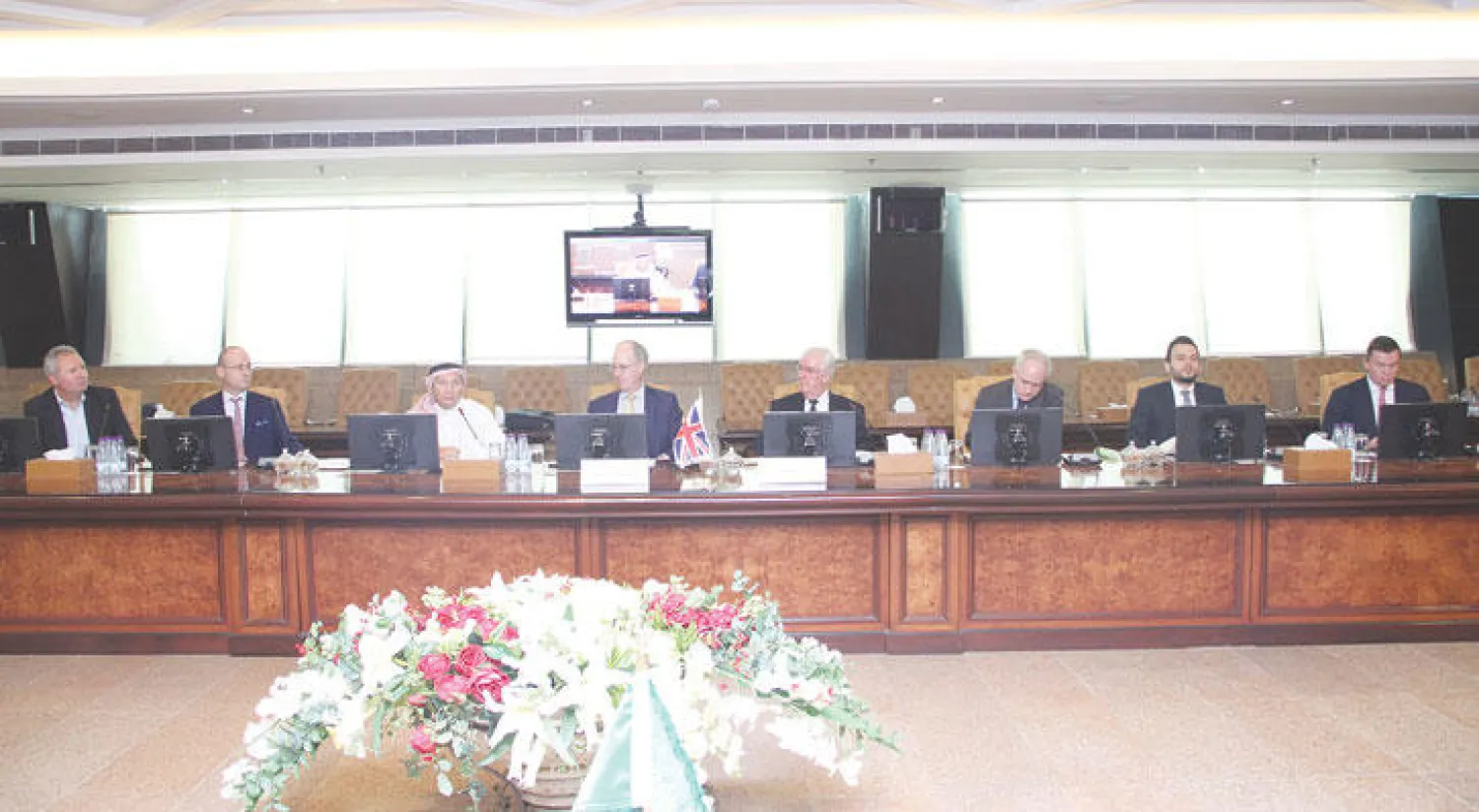 جانب من اجتماع مجلس الأعمال السعودي - البريطاني أول أمس بالرياض  ({الشرق الأوسط})