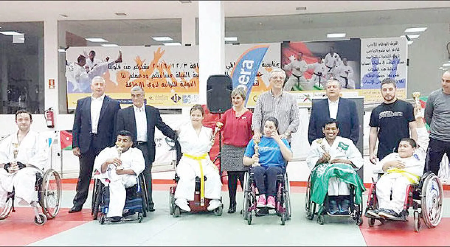 السعودي «البريه» خلال مراسم التتويج («الشرق الأوسط»)