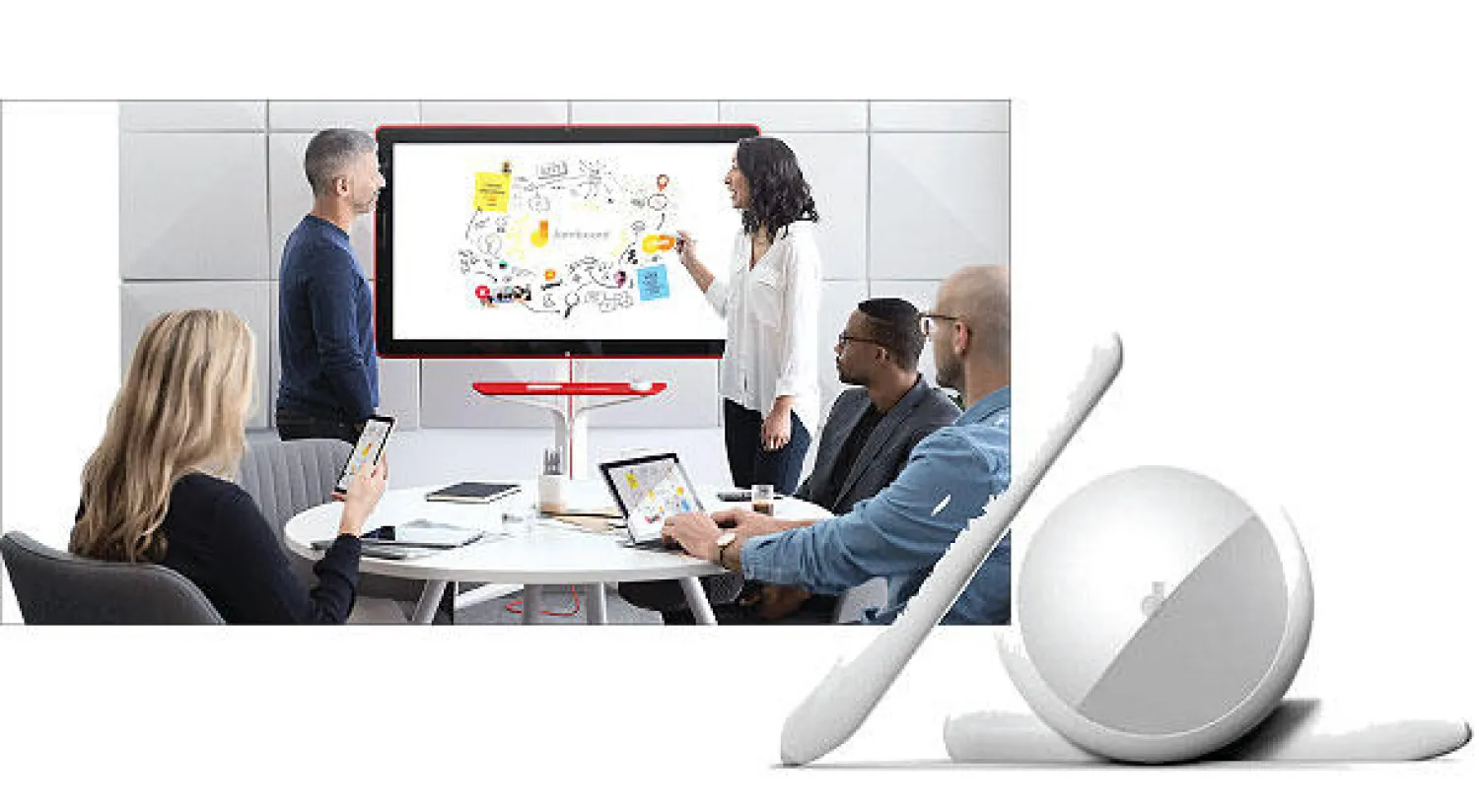 شاشة «جامبورد» من «غوغل» - قلمان وممحاة رقمية مصاحبة لشاشة «جامبورد»