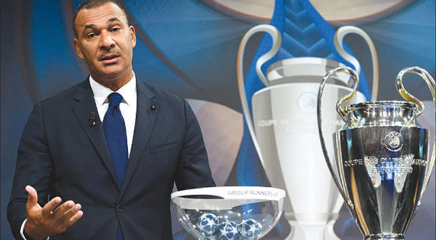 رود كوليت أثناء مراسم القرعة (إ.ب.أ)