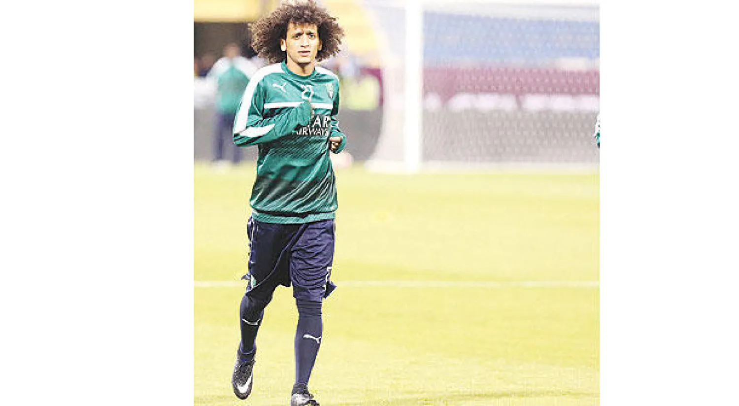 عموري في تدريبات الأهلي أمس (تصوير: سعد العنزي)