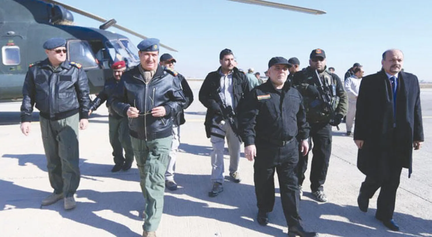 رئيس الوزراء العراقي حيدر العبادي خلال زيارته قواطع عمليات «قادمون يا نينوى» (الصورة من موقع رئاسة الوزراء العراقية)