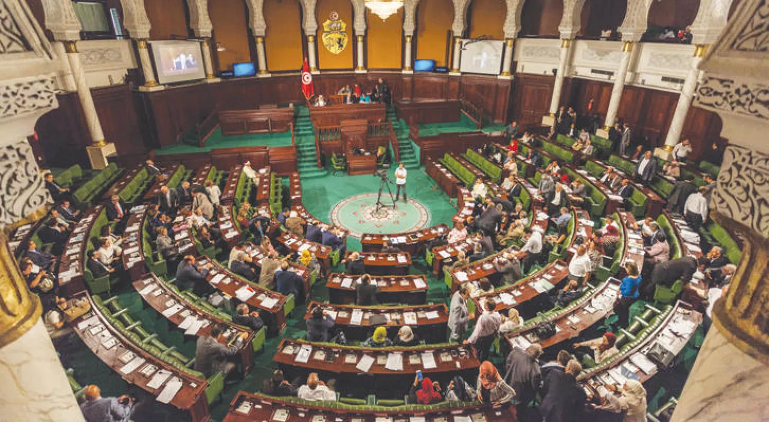البرلمان التونسي في إحدى جلساته خلال شهر أكتوبر الماضي (غيتي)