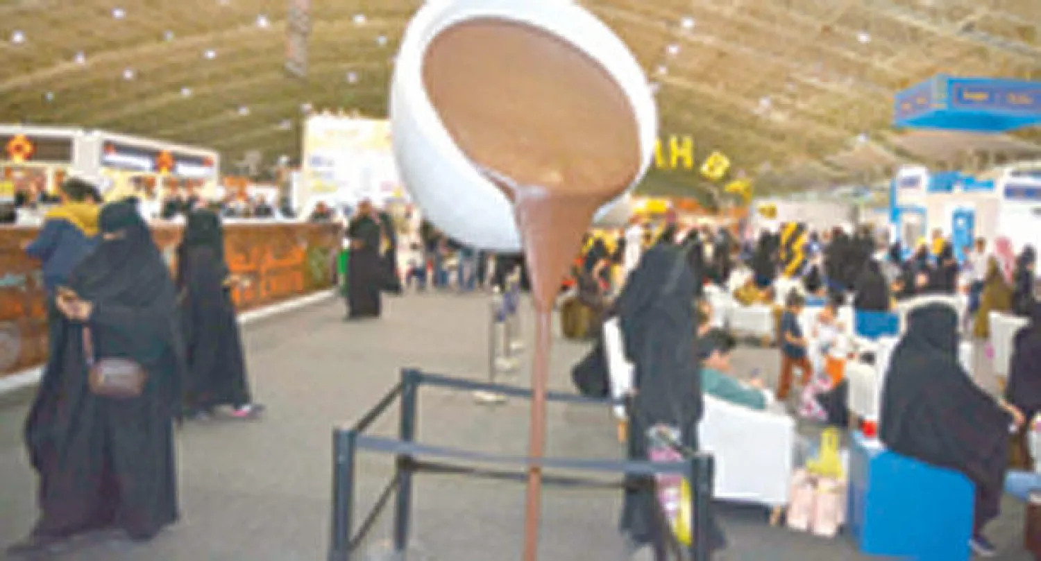 جانب من فعاليات معرض الشوكولاته والقهوة بالرياض (تصوير: بشير صالح)