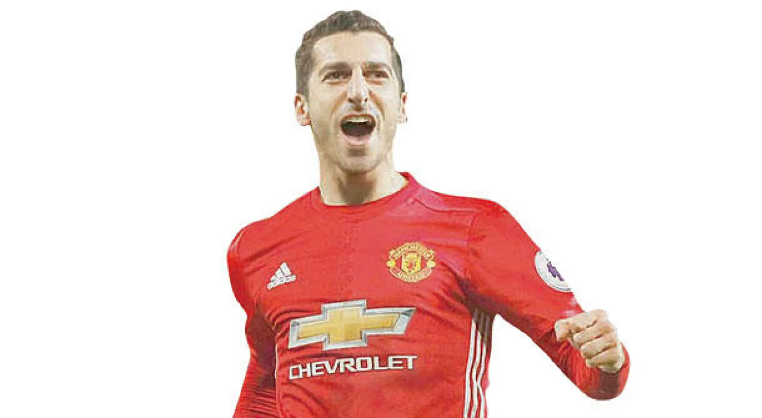 مخيتريان يحتفل بهدفه العبقري (رويترز)