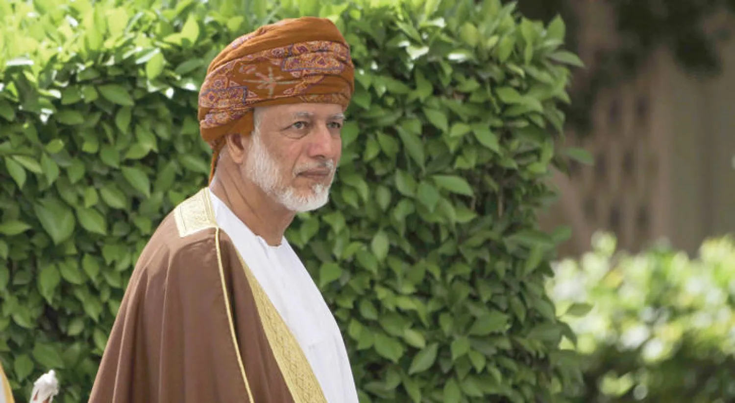 يوسف بن علوي عبد الله الوزير المسؤول عن الشؤون الخارجية في سلطنة عمان (غيتي)