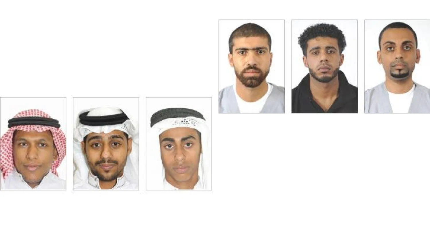 الموقوف مازن القبعة - الموقوف مصطفى آل سهوان - الموقوف عبد الله آل درويش - المطلوب علي آل حمد - المطلوب ميثم القديحي - المطلوب محمد آل عمار