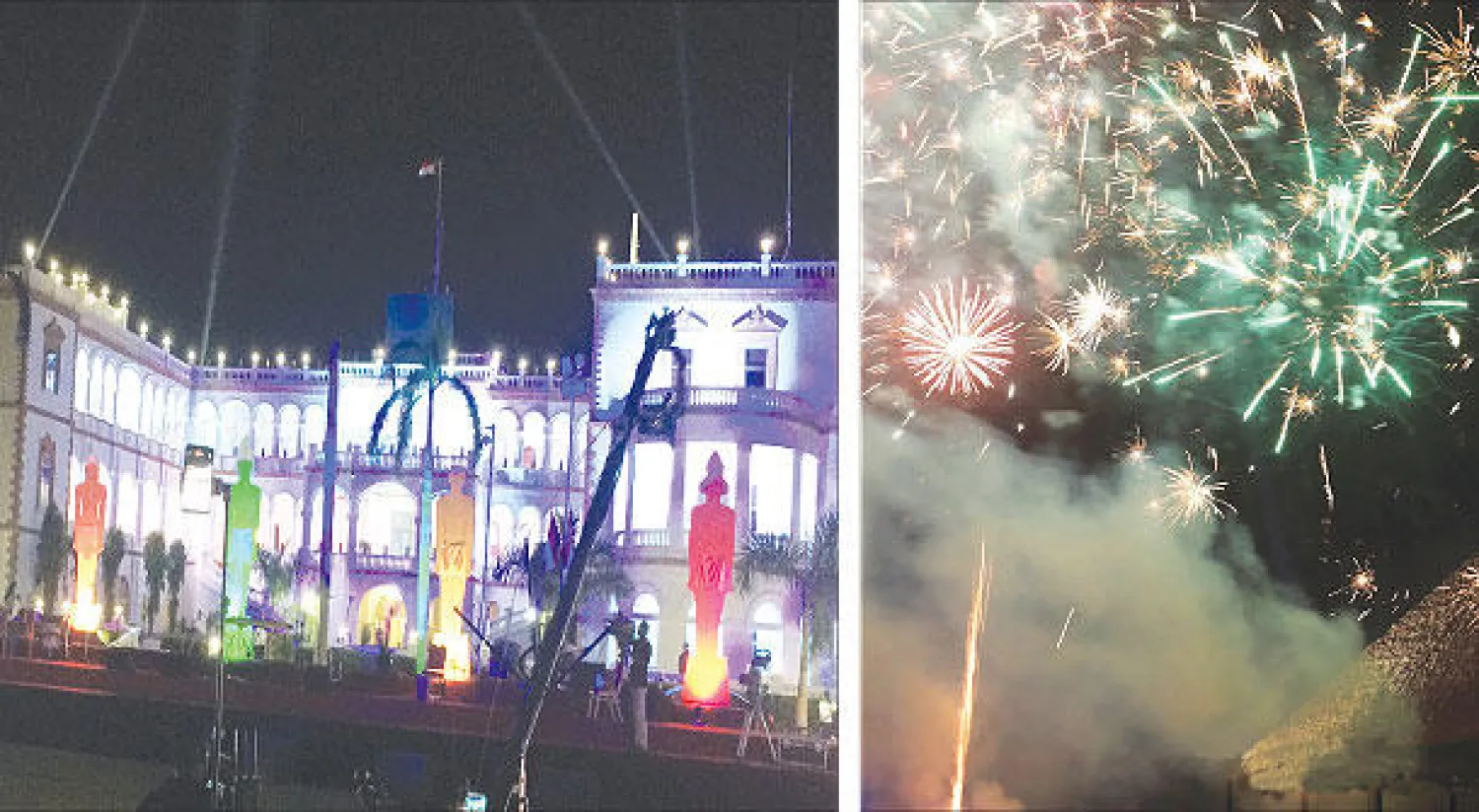 شهدت اهرامات الجيزة الاحتفال الرسمي في مصر بحلول العام الجديد (رويترز) - قصر الرئاسة السوداني القديم في الخرطوم