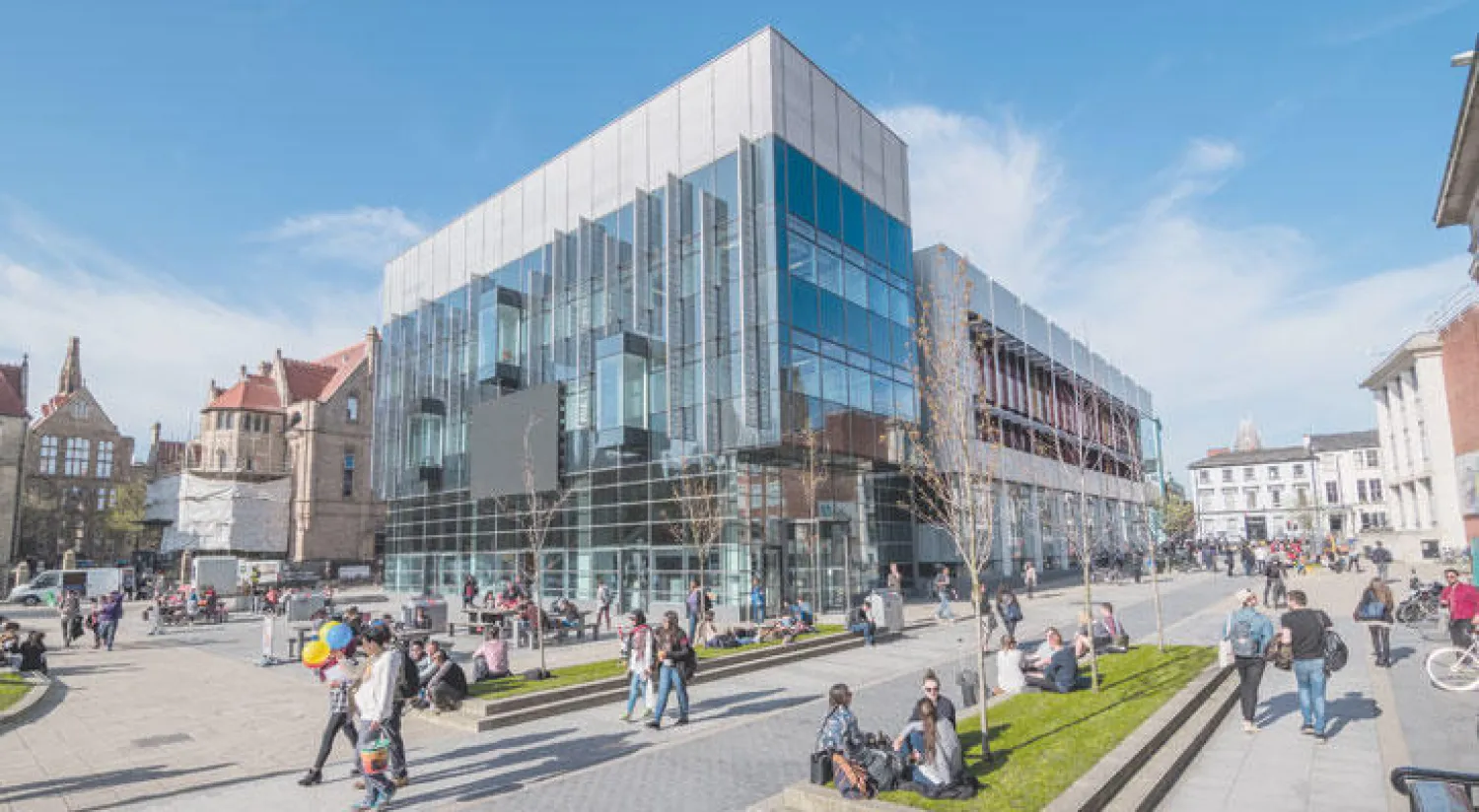 حرم الجامعة في مدينة مانشستر شمال بريطانيا