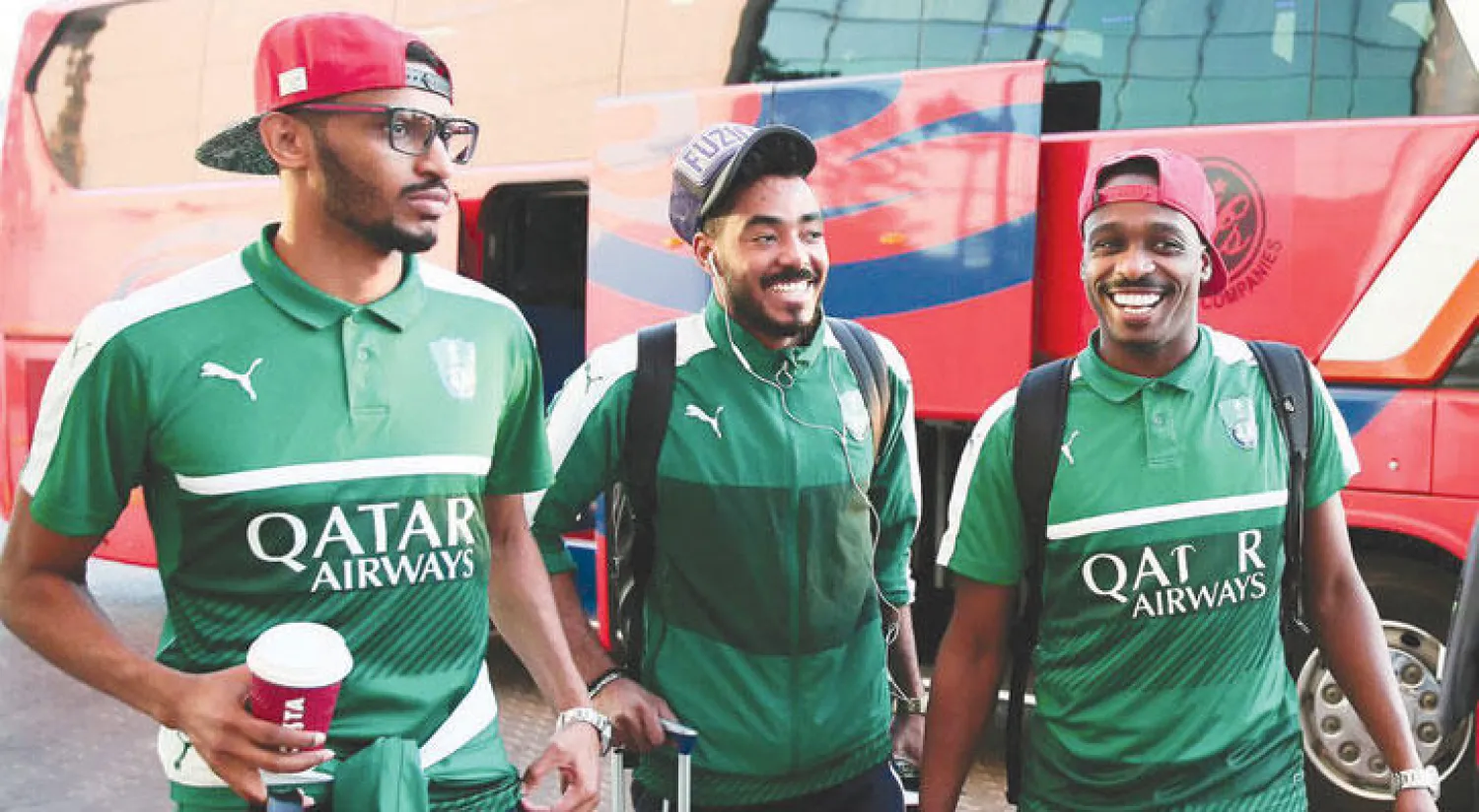 بعثة الأهلي لدى وصولها إلى دبي (المركز الإعلامي بالنادي الأهلي)