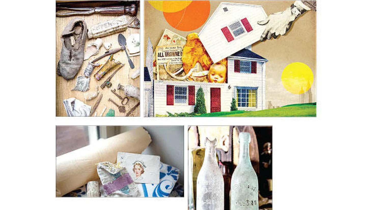 فن التجدّر من الممارسات القديمة التي تتقاطع عندها العديد من الثقافات والحضارات  - بقايا أشياء على جدران لفندق في مانهاتن عام 1770 - من مخلفات «مطعم الأذن» الذي أضحى معلمًا في مانهاتن   - بعض ما عُثر عليه أثناء ترميم منزل في نيويورك شيد عام 1843 (نيويورك تايمز)