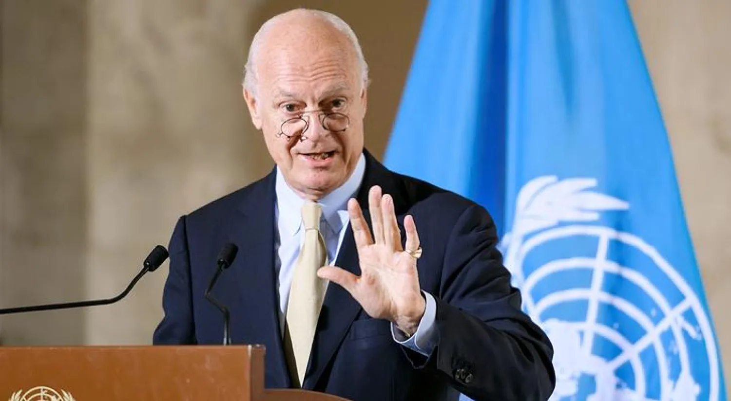 المبعوث الدولي إلى سوريا ستيفان دي ميستورا (ارشيف «الشرق الأوسط»)