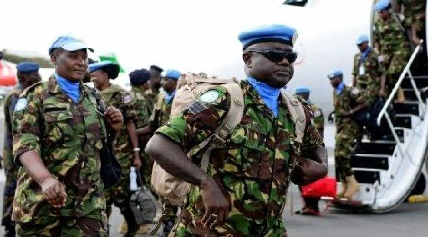 عناصر من كتيبة كينية عاملة في قوات الأمم المتحدة بجنوب السودان (أ.ف.ب)