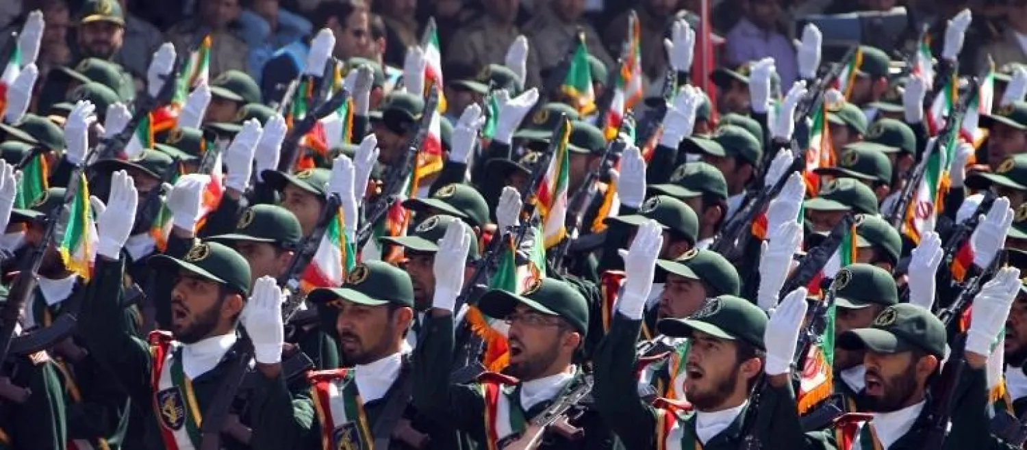 صورة أرشيفية لعناصر من الحرس الثوري الإيراني (أ.ف.ب)