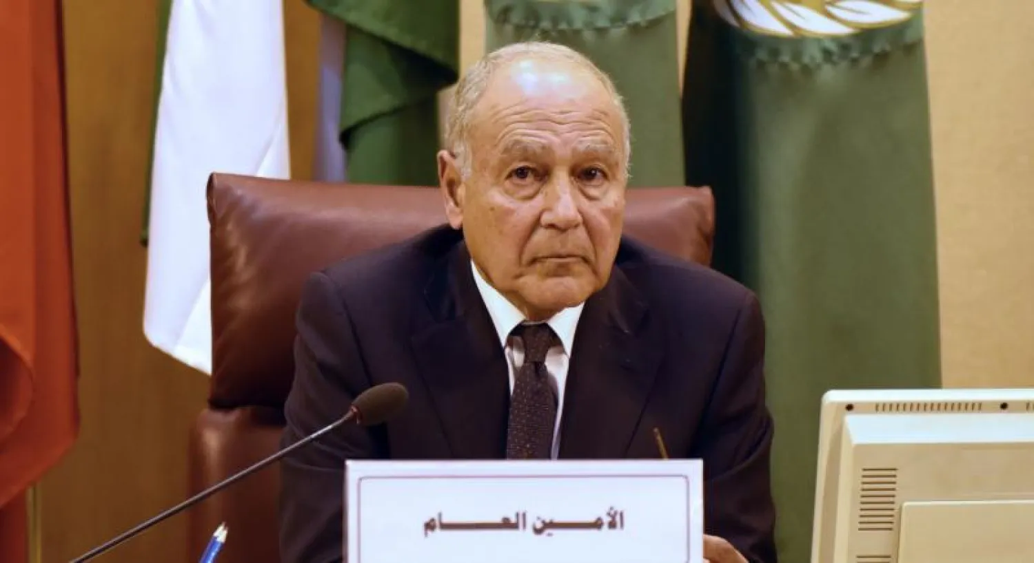 الأمين العام لجامعة الدول العربية أحمد أبو الغيط (أ.ف.ب)