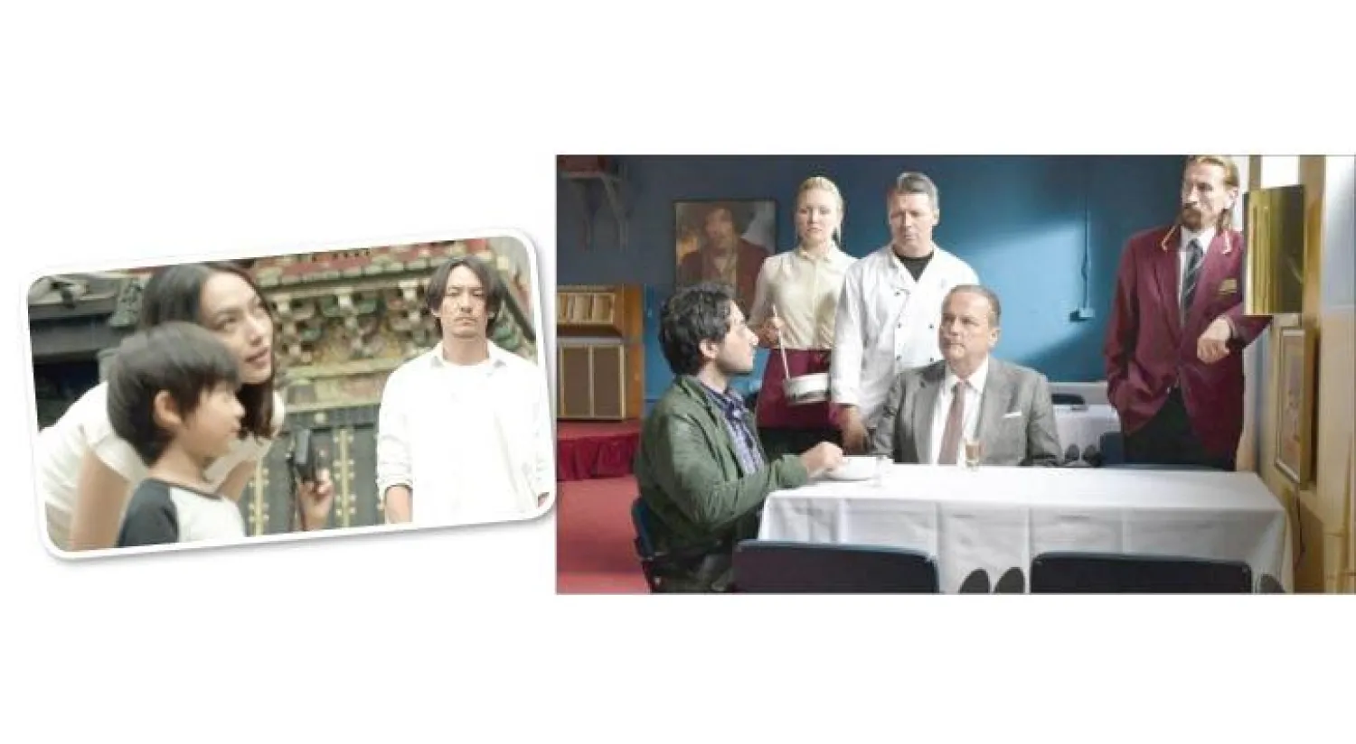 شروان ناجي (اليسار) في «الجانب الآخر من الأمل» - لقطة من «مستر لونغ»