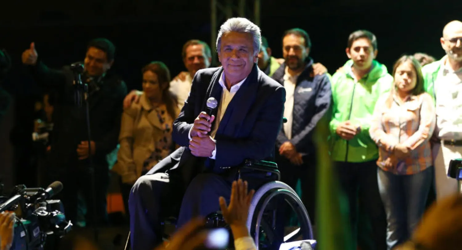 مرشح الحزب الحاكم اليساري لينين مورينو (رويترز)