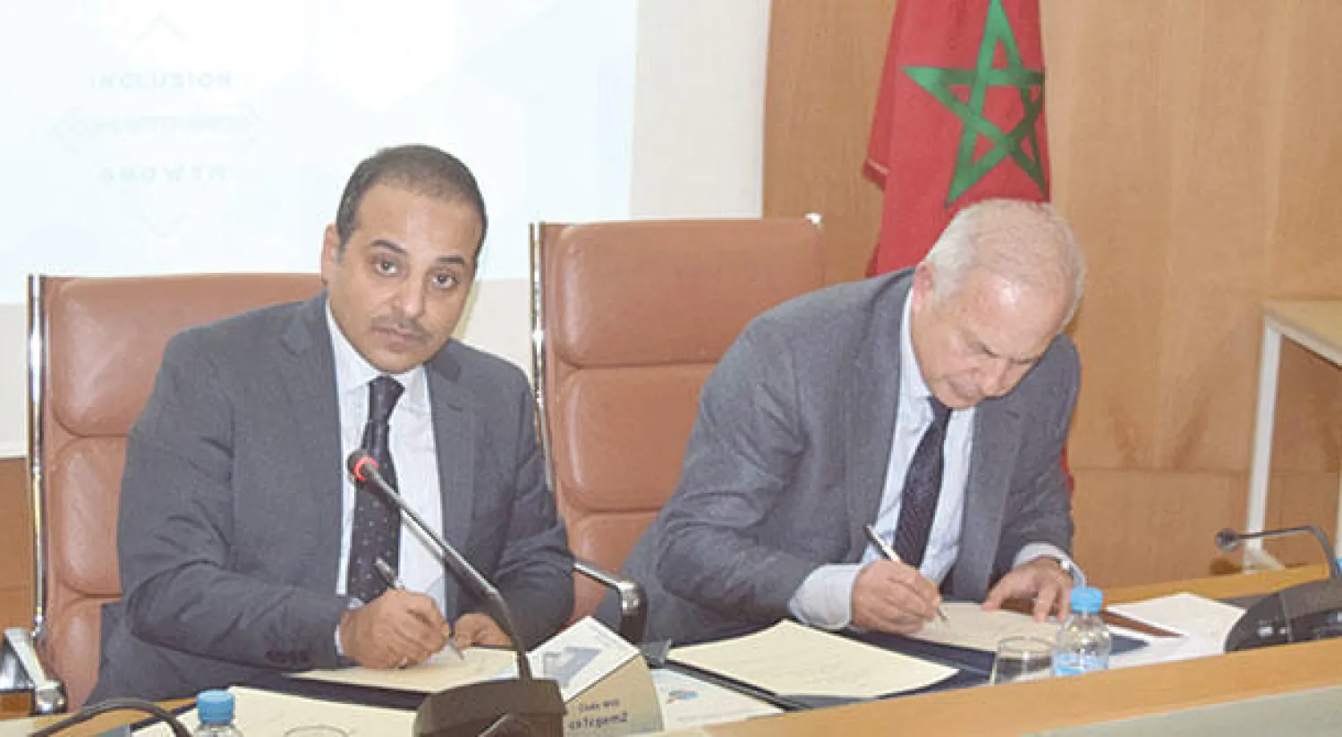 جانب من أعمال مجلس الأعمال السعودي - المغربي الذي انعقد بالدار البيضاء مساء أول من أمس («الشرق الأوسط»)