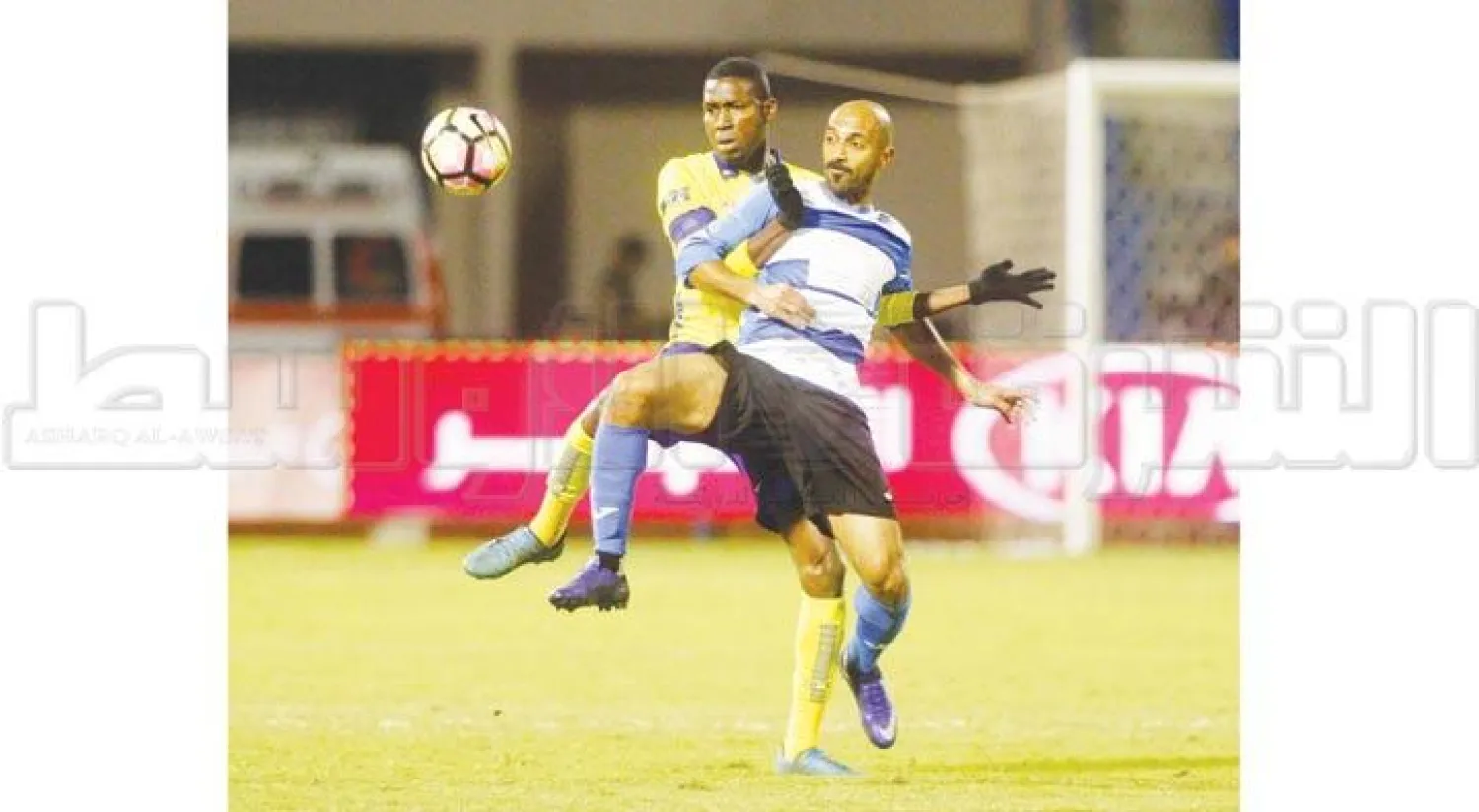 من مباراة النصر والنهضة أمس (تصوير: عيسى الدبيسي)