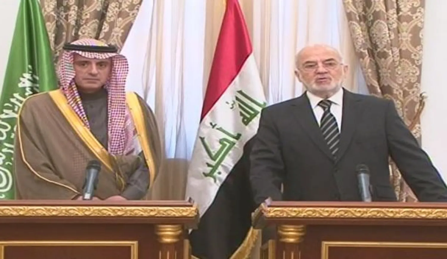 رئيس الوزراء العراقي حيدر العبادي يستقبل وزير الخارجية السعودي عادل الجبير (العربية)