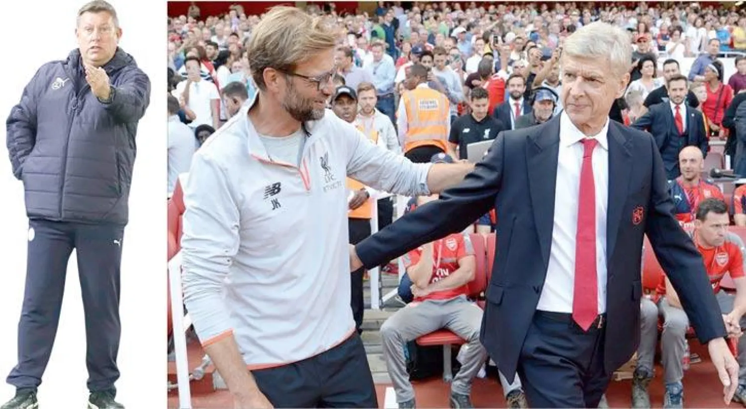 مواجهة فينغر لكلوب قد تطيح بآمال أي منهما في المربع الذهبي - شكسبير مدرب ليستر الجديد كان على دراية كافية بمعنويات اللاعبين (رويترز)