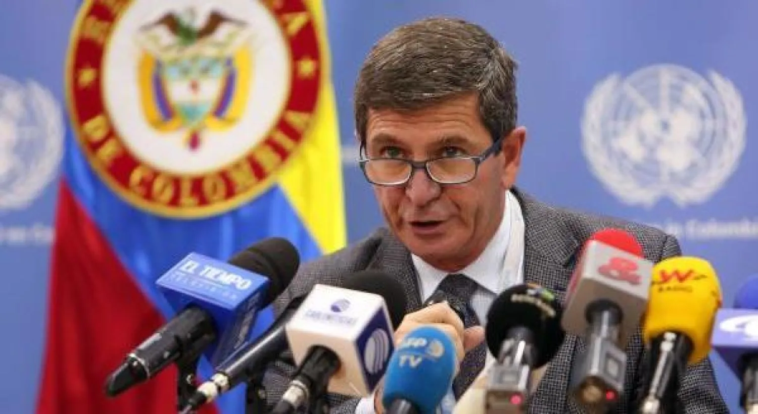 اللواء الأرجنتيني خافيير أنطونيو بيريز أكينو، رئيس المراقبين في بعثة الامم المتحدة بكولومبيا (ا.ب.إ)