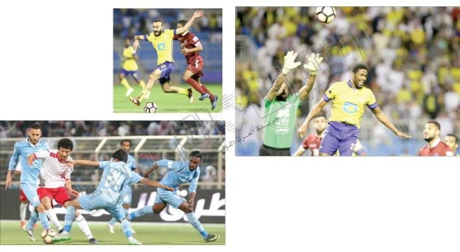 عوض خميس شارك في مباراة النصر أمس (تصوير: أحمد يسري) - السهلاوي يقود هجمة نصراوية ضد مرمى الفيصلي («الشرق الأوسط») - من مباراة الباطن والوحدة (تصوير: سعد العنزي)