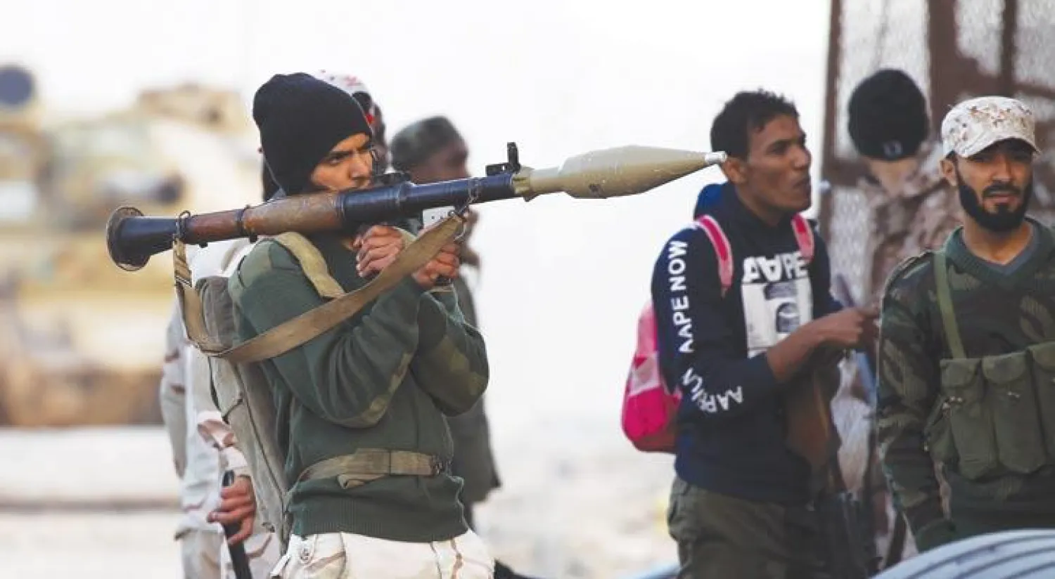 صورة ارشيفية لمقاتلين من قوات حفتر في بنغازي (أ.ف.ب)