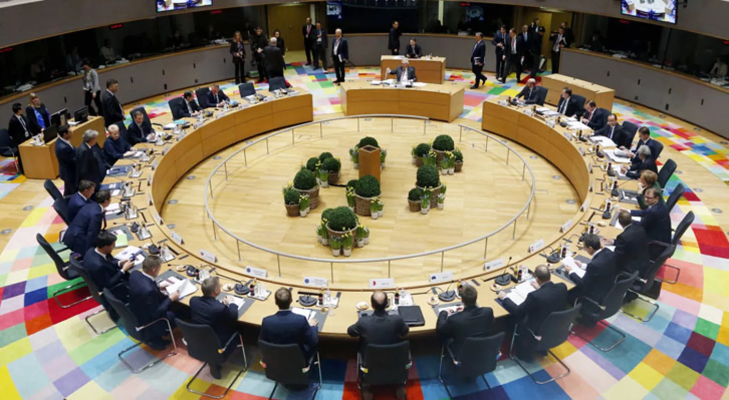 خلال اجتماع قادة الدول الأوروبية (أ.ف.ب)