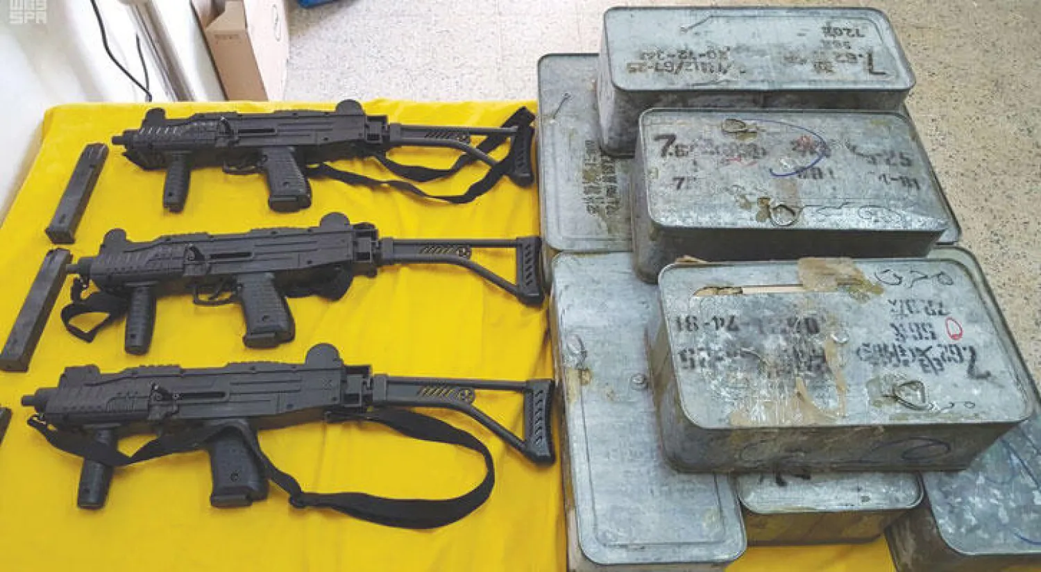 أسلحة أحبط الأمن السعودي تهريبها عبر الحدود الجنوبية (واس)