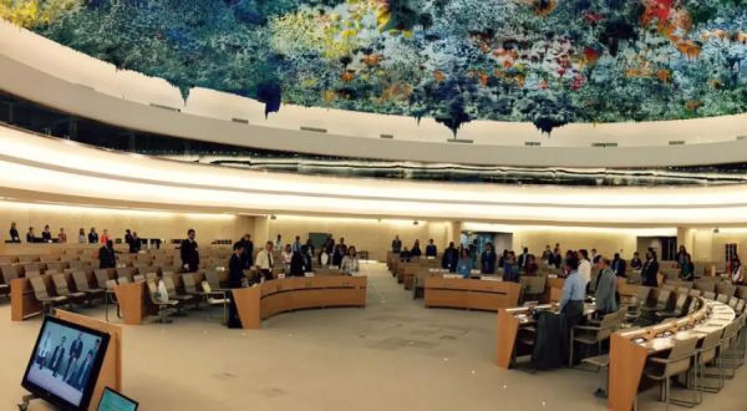 جانب من جلسة سابقة لمجلس حقوق الإنسان - أرشيف («الشرق الأوسط»)