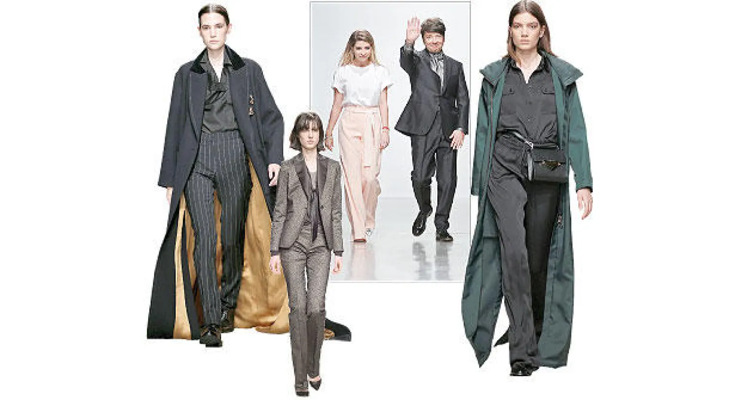 تصاميم بروح عصرية جديدة تجمع الأنيق بالمريح - المصمم فالنتين يوداشكين وابنته غالينا في آخر العرض - تايور «توكسيدو» استعرض فيه الأب وابنته قدرتهما على التفصيل - العصري والكلاسيكي في زي واحد