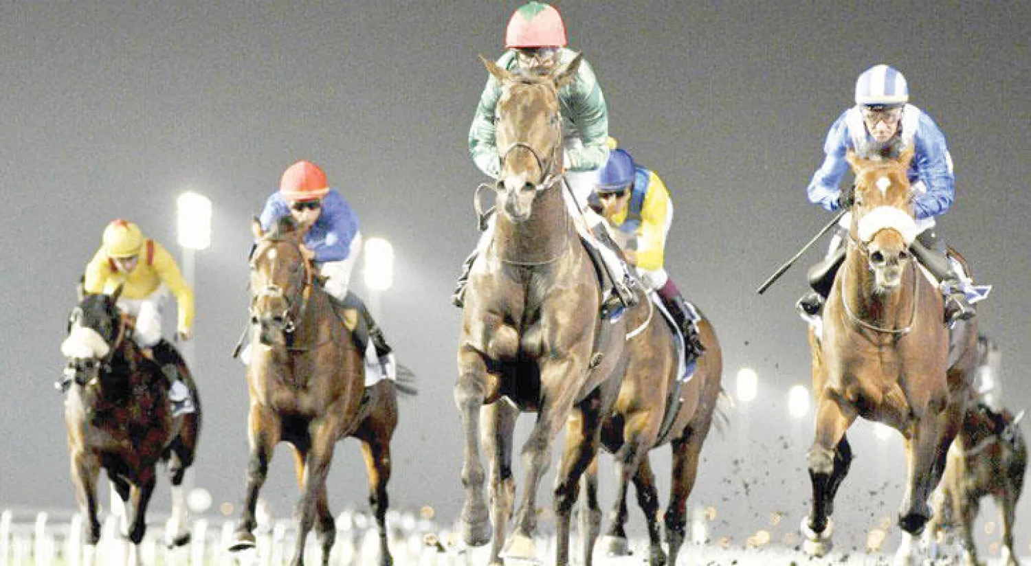 من أحد سباقات الخيول التي استضافتها دبي («الشرق الأوسط»)