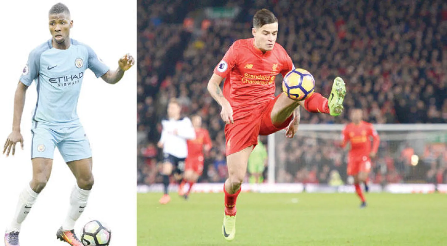 كوتينيو نجم ليفربول واثق من قدرة فريقه على حسم الديربي أمام إيفرتون (أ.ف.ب)  -  إيهيناتشو مهاجم سيتي ينتظر فرصة للعب أمام آرسنال