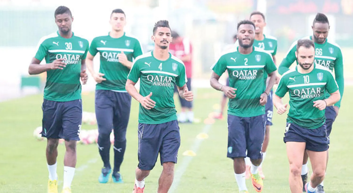 لاعبو الأهلي في تدريباتهم الأخيرة (المركز الإعلامي بالنادي الأهلي)