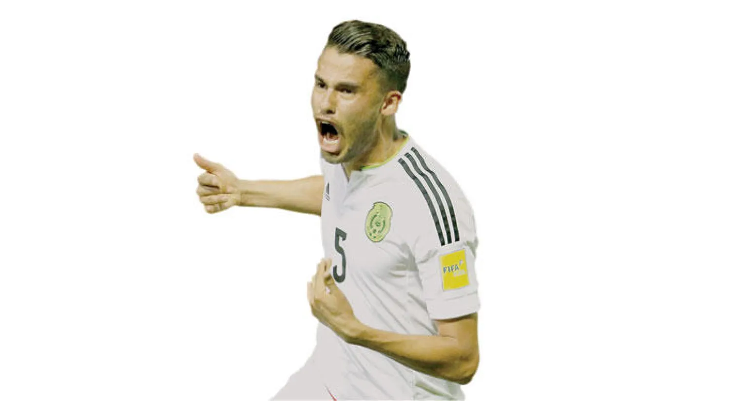 رييس يحتفل بهدفه الذي قرّب المكسيك من المونديال (رويترز)